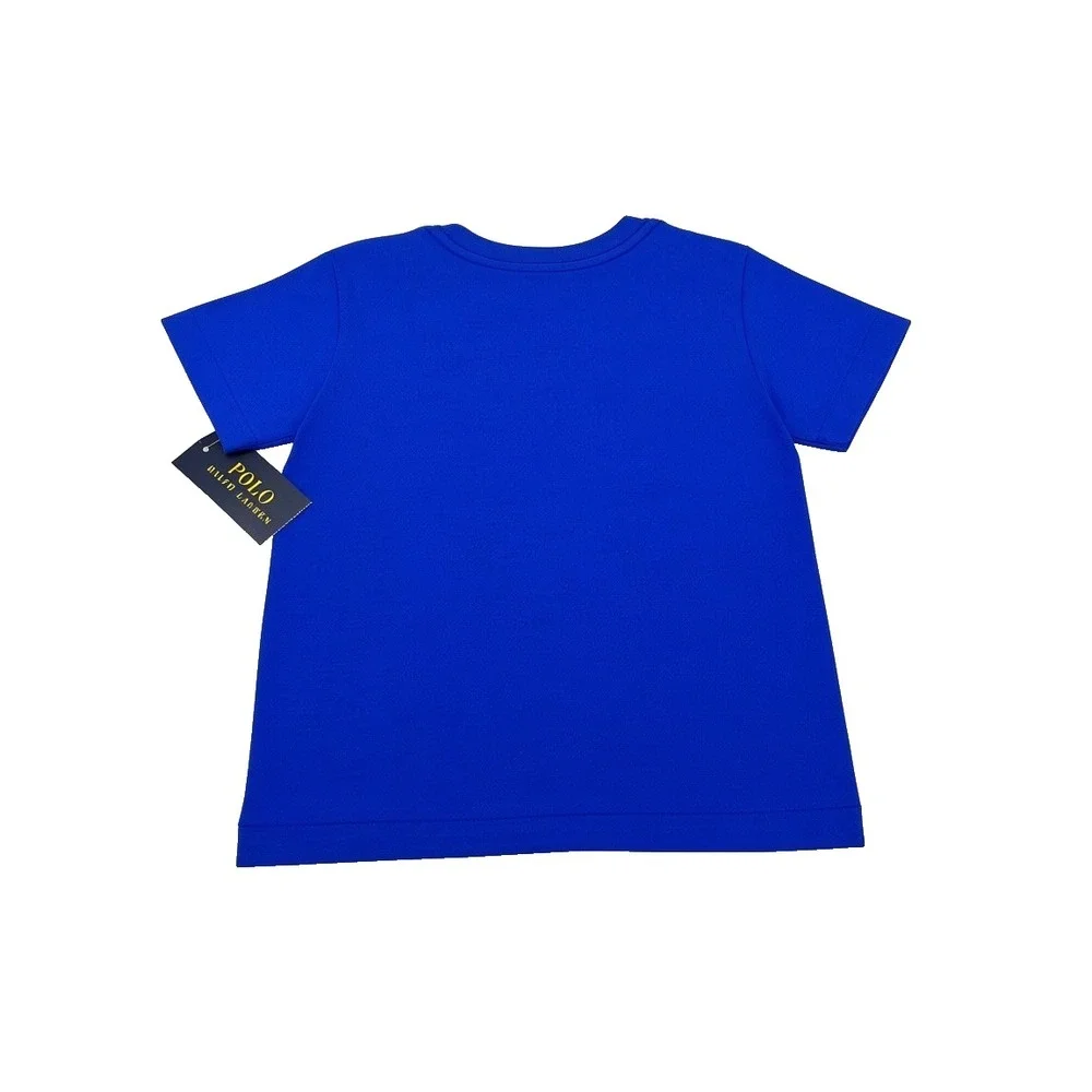 Polo Ralph Lauren Boys T-Shirt Graphic Tee Denim I Rugby Royal Blue 2/2T